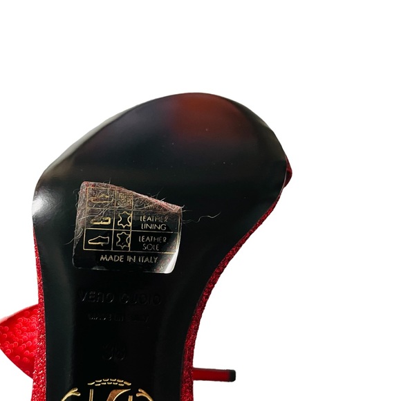 Just in time for Christmas! Ruby red sparkling heels size 38 - Picture 4 of 7